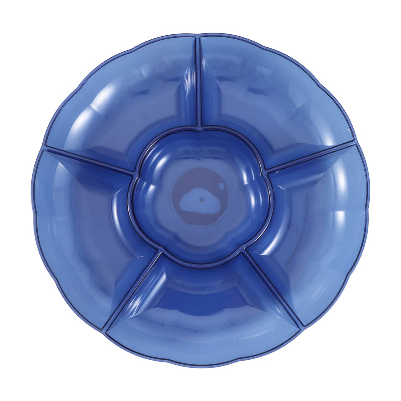 8 Pack: 12" Divided Round Plastic Tray by Celebrate It™